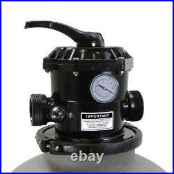 16 Sand Filter Swimming Pool In-ground Above Ground 7-Way Valve Port 21000 GAL