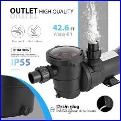 1.0 HP 5220 GPH Above Ground Swimming Pool Pump with Strainer Basket ETL Certified