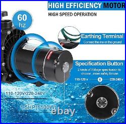 1.5HP Hayward Swimming Pool Pump Motor In/Above Ground with Strainer Filter Basket