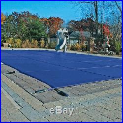20' X 40' Blue Mesh Rectangle Winter Safety Cover For Inground Swimming Pool