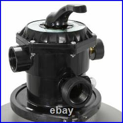 24 Pool Sand Filter System with 7-Way Valve Inground Pond up to 29,400 Gallons