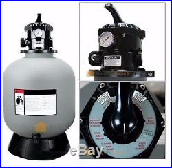 24 Sand Filter System w 7 Ways Valve In-ground Swimming Pool Filter