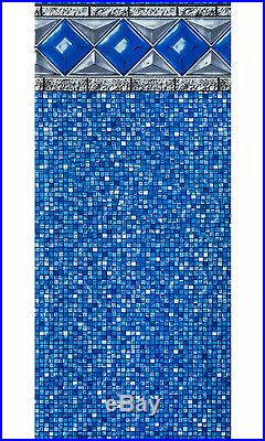 24'x54 Ft Round Unibead Crystal Tile Above Ground Swimming Pool Liner-25 Gauge