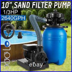 2640GPH 10 Sand Filter Above Ground Swimming Pool Pump intex compatible