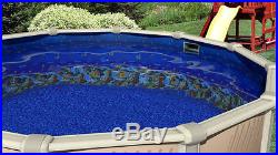 27' x 52 Round Beaded Caribbean Above Ground Swimming Pool Liner 20 Gauge
