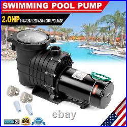 2HP Swimming Pool Pump Motor For Hayward Strainer In/Above Ground 115-230V