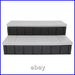 2-Step 36 Long Patio Spa Hot Tub Step Slip-Resistant With Large Hidden Storage