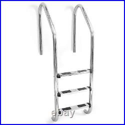 3 Non-Slip Step Ladder 304 Stainless Steel Ladder for Swimming Pool In-Ground