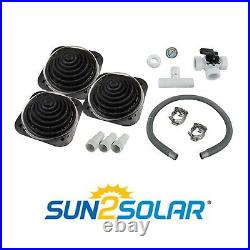 3 PACK Sun2Solar Deluxe Above Ground Swimming Pool Solar Heater with Bypass Valve