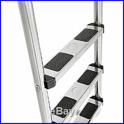 3 Step Stainless Steel In-Ground Swimming Pool Ladder Anti-Slip Reverse Bend