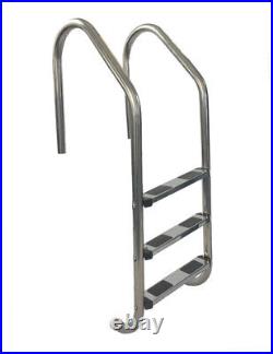 3-Step Stainless Steel Pool Ladder for In-Ground Swimming Pool
