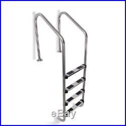 4-Step Polished Stainless Steel Swimming Pool Ladder For Inground Pools Non Slip