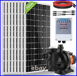 75GPM 48V Solar Ground Swimming Pool Pump System Powered by 800W Solar Panel