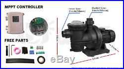 900W Solar Pool Pump Swimming Pool Brushless DC Motor 20000L/H 19m + Controller