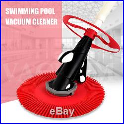 Automatic Suction Side Climb Wall Swimming Pool Vacuum Cleaner 30ft Hose Set Red