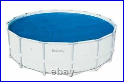Bestway 58173E 18 Foot Round Above Ground Swimming Pool Solar Heat Cover, Blue