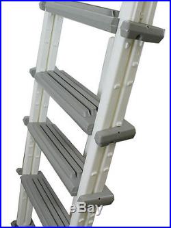 CONFER 6000B Heavy Duty Aboveground In-Pool Swimming Pool Ladder 48-54 with Mat