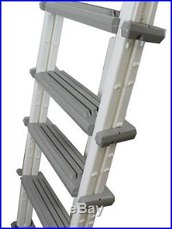 Confer Heavy-Duty Above-Ground Swimming Pool Ladder 46-56 Inches, Gray 6000B
