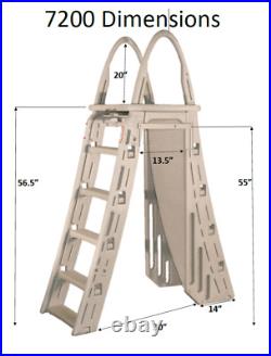 Confer Plastics 7200 Roll Guard A-Frame Above Ground Swimming Pool Ladder System
