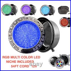 EPISTAR 50,000+hours BIG LED Swimming Pool Light 12V 54FT! Cord MULTICOLOR RGB