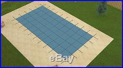 GLI 16'x32' Rectangle BLUE MESH In-Ground Swimming Pool Safety Winter Cover