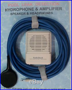 Hydrophone, pool leak detection water resistant pool mics. UNDER GROUND LEAKS+AMP