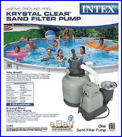 INTEX Krystal Clear 1600 GPH Above Ground Swimming Pool Sand Filter Pump 56673EG