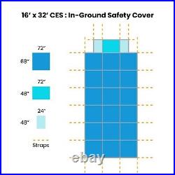 Inground Mesh Safety Pool Cover Rectangle with optional Center End Step
