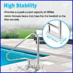 Inground Swimming Pool Handrail Rustproof Stainless Steel Stair Grab Hand Rail