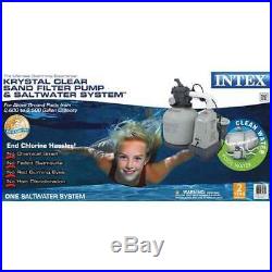 Intex 1600 GPH Saltwater Sand Filter Pump Swimming Pool Set 28675EG (Open Box)