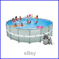 Intex 18 x 4.3 Foot Ultra Frame Swimming Pool Set with 1600 GPH Sand Filter Pump