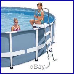 Intex 28067E Steel Frame Above Ground Swimming Pool 52 Pool Entry Step Ladder