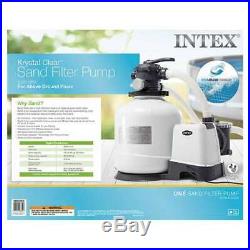 Intex 3000 GPH Above Ground Pool Sand Filter Pump with Automatic Timer(Open Box)