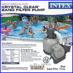 Intex Above Ground Swimming Pool Sand Filter Pump System 2100 GPH Flow Rate
