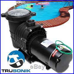 NEW TruSonik 2 HP In-Ground Swimming Pool Pump Motor Strainer Above Inground P