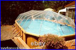 Oval Above Ground Swimming Pool Solar Sun Dome Pool Cover Heater Panel Sundome