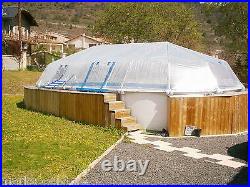 Oval Above Ground Swimming Pool Solar Sun Dome Pool Cover Heater Panel Sundome