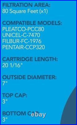 PCC80 Pool Filter CCP320, R173573, 178580, C-7470, FC-1976, 4-Pack NEW