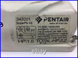 Pentair 342001 SuperFlo Vs Pump Control Panel ONLY used #D809