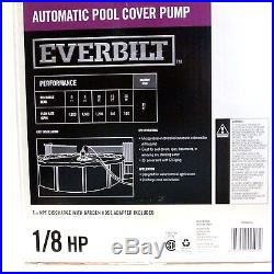 Pool Cover Pump EVERBILT 1/8HP Automatic standing water bilge pump