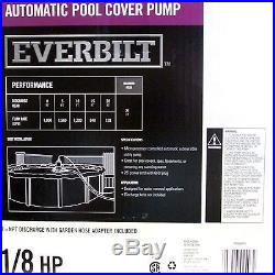 Pool Cover Pump EVERBILT 1/8HP Automatic standing water bilge pump