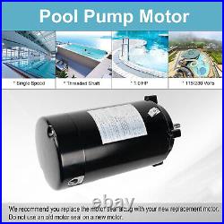 Pool Pump Motor and Seal Replacement Kit For Hayward Super Pump, Max Flow UST1102