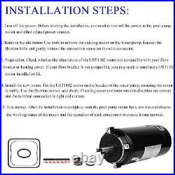 Pool Pump Motor and Seal Replacement Kit For Hayward Super Pump, Max Flow UST1102