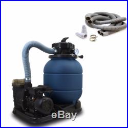 Pro 2400GPH 13 Sand Filter with 3/4 HP Above Ground Swimming Pool Pump Hose Kit