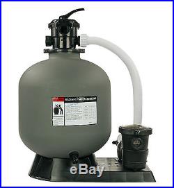 Radiant 22 Inch Above Ground Swimming Pool Sand Filter System with 1.5 HP Pump