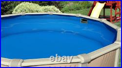 Round Overlap Blue Above Ground Swimming Pool Liner 20 Gauge