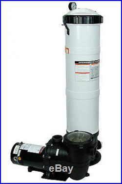 Rx Clear DE Element In-Ground Swimming Pool Filter System with 1 HP Pump