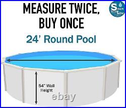 SmartLine 24' x 54 Round Unibead Crystal Tile Swimming Pool Liner 25 Gauge