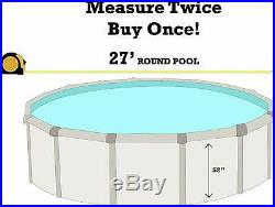 SmartLine 27' x 52 Round Unibead Mosaic Diamond Swimming Pool Liner 25 Gauge