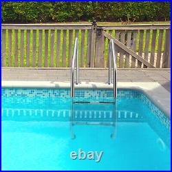 Stainless Steel Inground 2-Step Non-Slip Swimming Pool Ladder